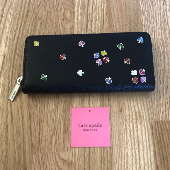 margaux enamel spade chain wallet